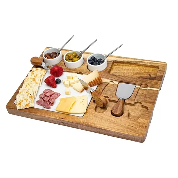 Milton 11-Piece Bamboo Cheese Set... from ASI 67866 Logomark/Valumark