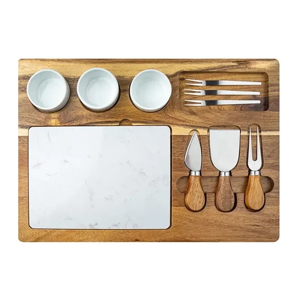 Milton 11-Piece Bamboo Cheese Set... from ASI 67866 Logomark/Valumark