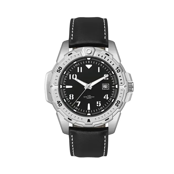 45MM METAL MATTE SILVER CASE, 3 HAND, DTE DISPLAY,...... from ASI 67866 Logomark/Valumark