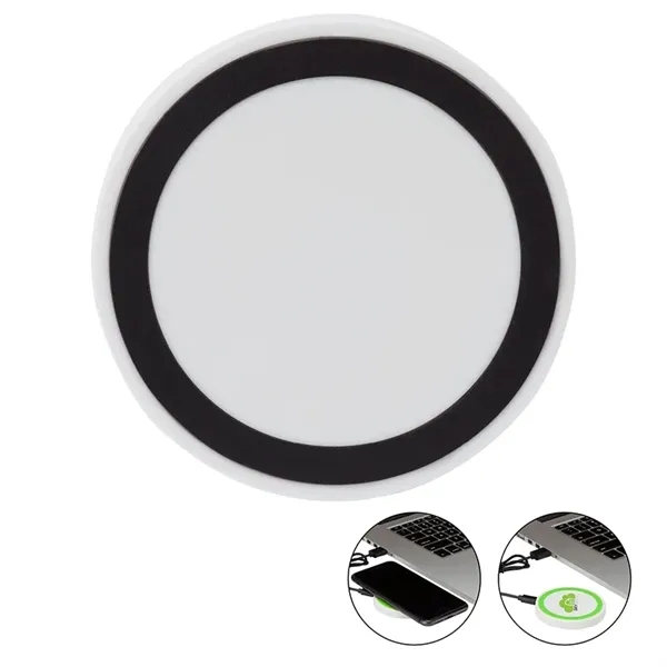 2.75" x 0.38" x 2.75" Boreus wireless charging pad with 20"... from ASI 67866 Logomark/Valumark