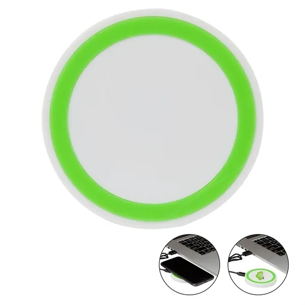 2.75" x 0.38" x 2.75" Boreus wireless charging pad with 20"... from ASI 67866 Logomark/Valumark