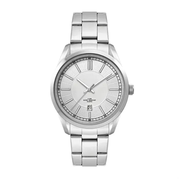 Women's 3-hand wristwatch featuring a 33mm metal case and folded steel... from ASI 67866 Logomark/Valumark