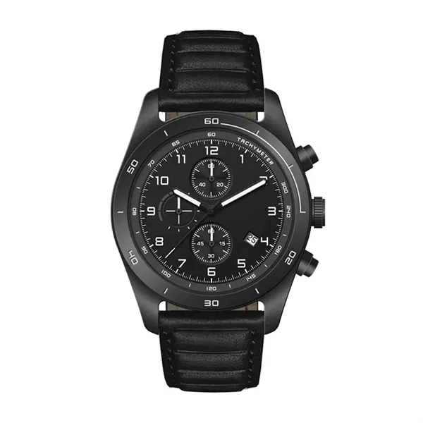 42MM STEEL BLACK CASE, CHRONOGRAPH MVMT, BLACK DIA...... from ASI 67866 Logomark/Valumark