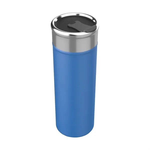 2.94" x 8.25" x 2.94" Esen double-wall stainless steel 18-ounce tumbler... from ASI 67866 Logomark/Valumark