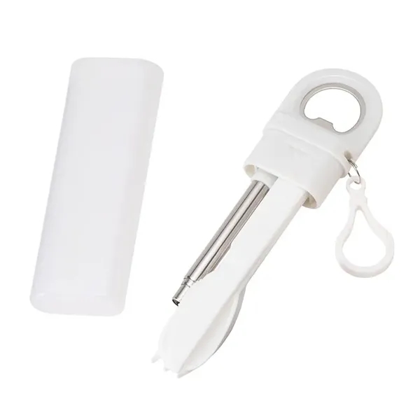 Griffith 3-in-1 Metal Straw, Cutlery Set & Bottle Opener... from ASI 67866 Logomark/Valumark