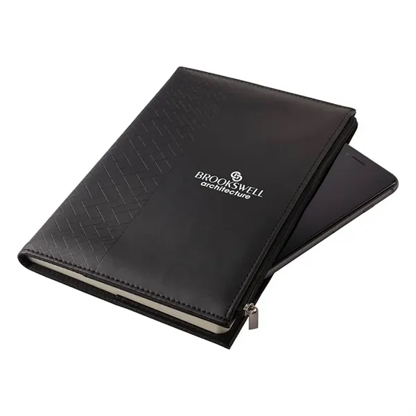 1" x 8.62" x 6" 80-page lined journal with replaceable leather... from ASI 67866 Logomark/Valumark