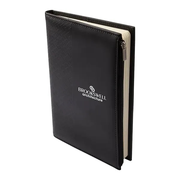 1" x 8.62" x 6" 80-page lined journal with replaceable leather... from ASI 67866 Logomark/Valumark
