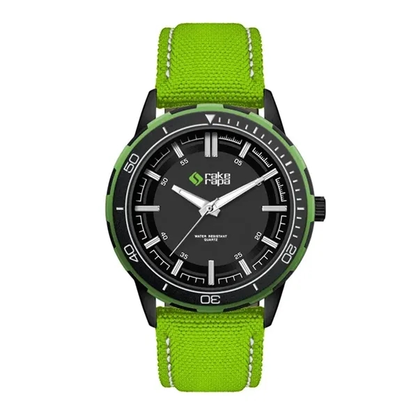 Men's and women's watch featuring a 43.5mm matte black metal case... from ASI 67866 Logomark/Valumark