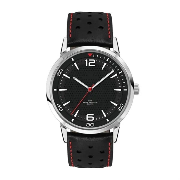 42MM METAL SILVER CASE, 3 HAND MVMT, BLACK DIAL, L...... from ASI 67866 Logomark/Valumark