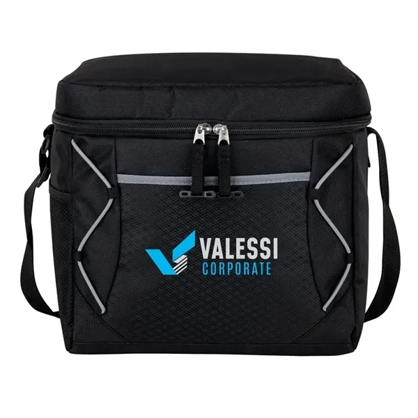 Polyester 16-can cooler bag with PEVA lining; includes 1 1/2" x... from ASI 67866 Logomark/Valumark