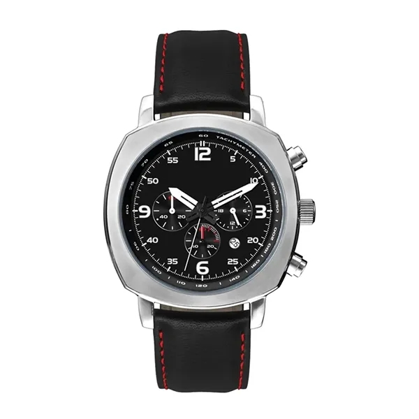 45.5MM STEEL MATTE SILVER CASE, CHRONOGRAPH MVMT, ...... from ASI 67866 Logomark/Valumark