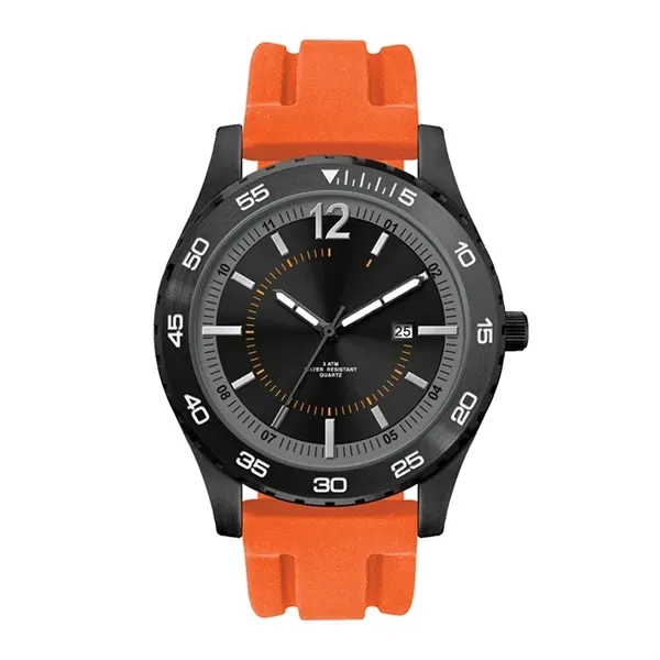 42MM METAL BLACK CASE, 3 HAND MVMT, DTE DISPLAY, B...... from ASI 67866 Logomark/Valumark