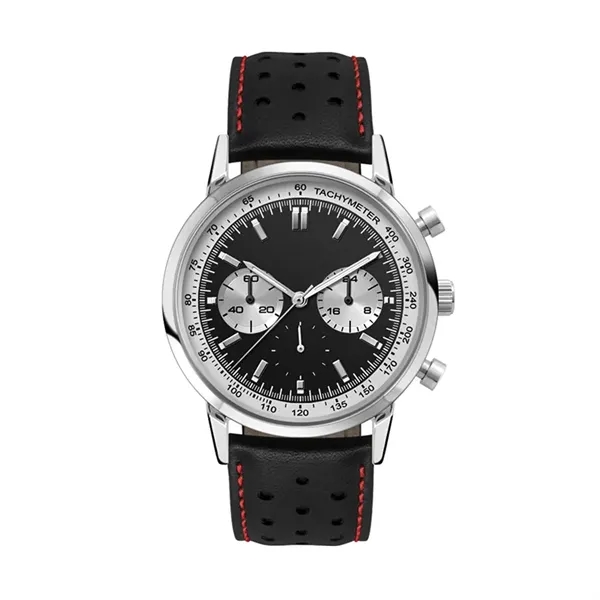 42MM METAL SILVER CASE, CHRONOGRAPH MVMT, BLACK DI...... from ASI 67866 Logomark/Valumark