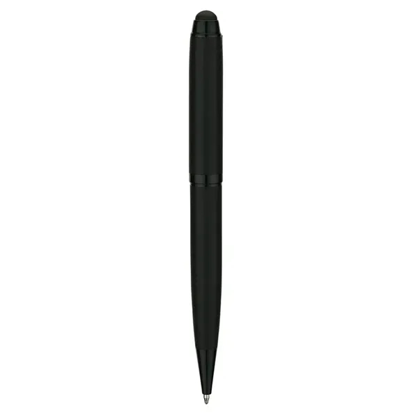 Brass and stainless steel ballpoint pen with twist-action mechanism, matte black... from ASI 67866 Logomark/Valumark