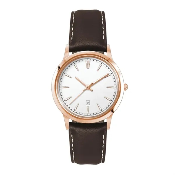 22MM STEEL ROSE GOLD CASE, 3 HAND MVMT, WHITE DIAL...... from ASI 67866 Logomark/Valumark