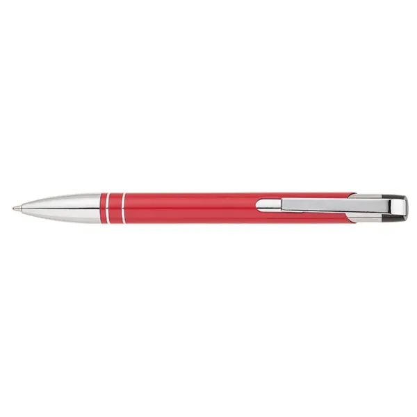 Aluminum ballpoint pen with plunger action mechanism with dual ring chrome... from ASI 67866 Logomark/Valumark / Valumark™