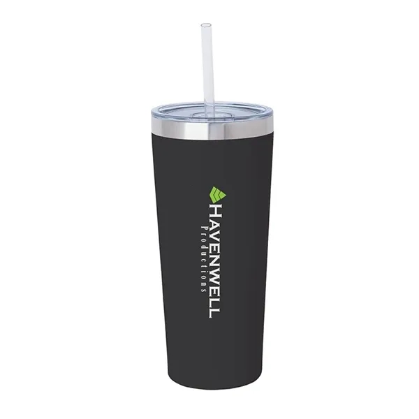3.44" x 7.75" x 3.38" Biere double-wall stainless steel tumbler with... from ASI 67866 Logomark/Valumark