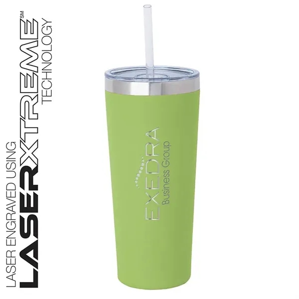 3.44" x 7.75" x 3.38" Biere double-wall stainless steel tumbler with... from ASI 67866 Logomark/Valumark