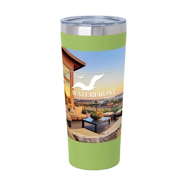3.44" x 7.75" x 3.38" Biere double-wall stainless steel tumbler with... from ASI 67866 Logomark/Valumark