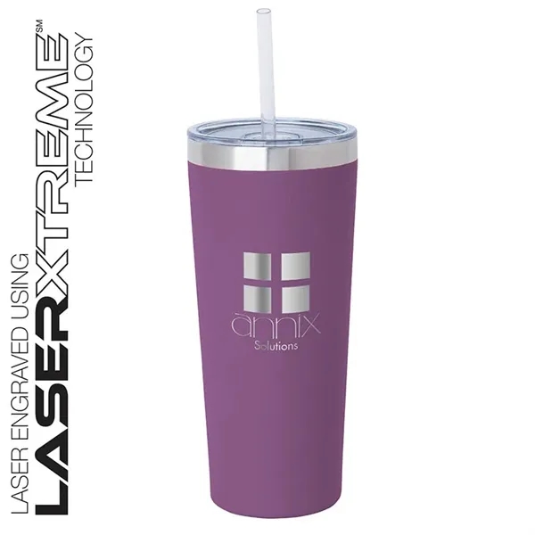 3.44" x 7.75" x 3.38" Biere double-wall stainless steel tumbler with... from ASI 67866 Logomark/Valumark