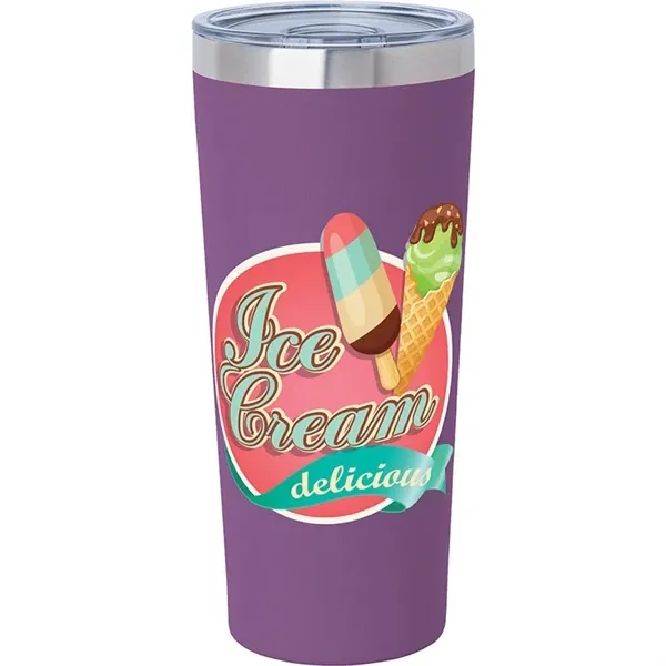 3.44" x 7.75" x 3.38" Biere double-wall stainless steel tumbler with... from ASI 67866 Logomark/Valumark