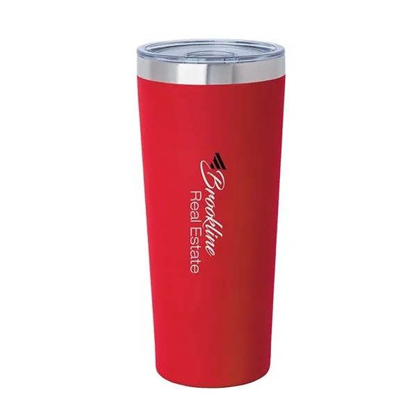 3.44" x 7.75" x 3.38" Biere double-wall stainless steel tumbler with... from ASI 67866 Logomark/Valumark