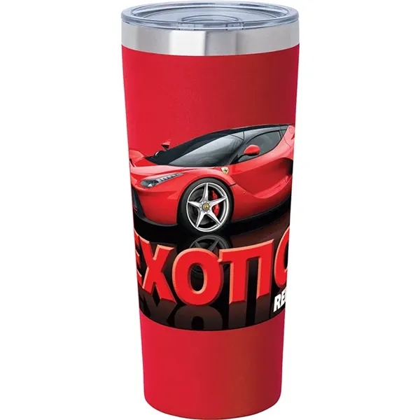 3.44" x 7.75" x 3.38" Biere double-wall stainless steel tumbler with... from ASI 67866 Logomark/Valumark