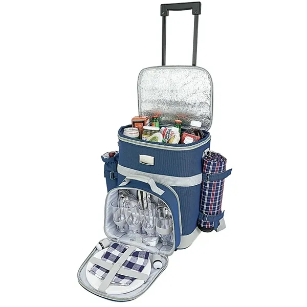 14.5" x 18" x 17" Haywood 4-person insulated trolley picnic bag... from ASI 67866 Logomark/Valumark