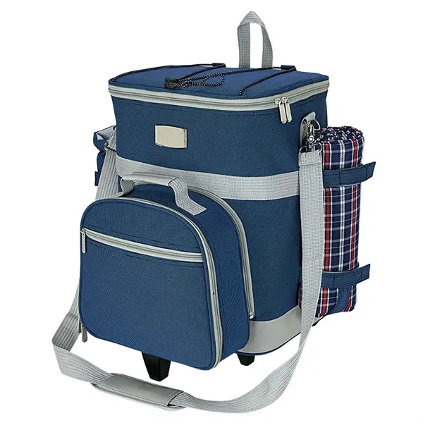14.5" x 18" x 17" Haywood 4-person insulated trolley picnic bag... from ASI 67866 Logomark/Valumark