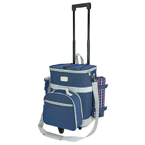 14.5" x 18" x 17" Haywood 4-person insulated trolley picnic bag... from ASI 67866 Logomark/Valumark