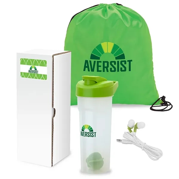 3-piece fitness gift set with 28 oz. shaker cup with mixing... from ASI 67866 Logomark/Valumark