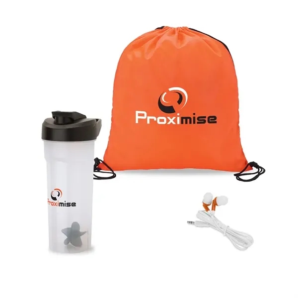3-piece fitness gift set with 28 oz. shaker cup with mixing... from ASI 67866 Logomark/Valumark