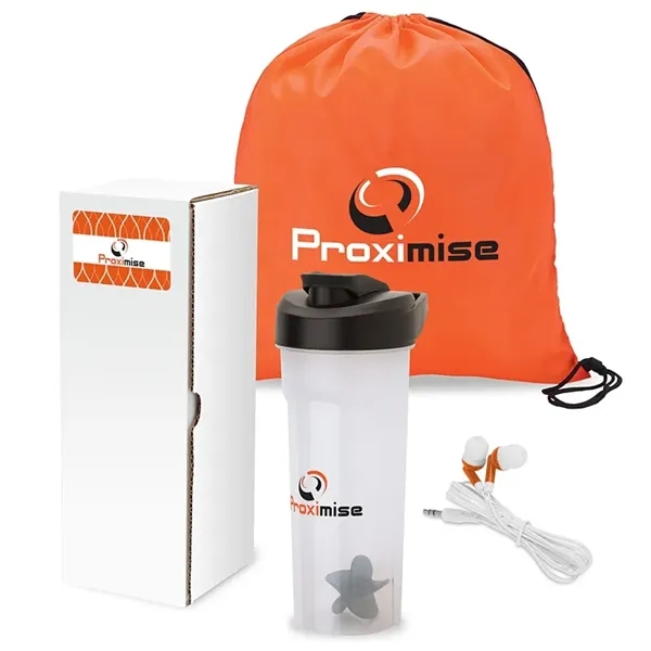 3-piece fitness gift set with 28 oz. shaker cup with mixing... from ASI 67866 Logomark/Valumark