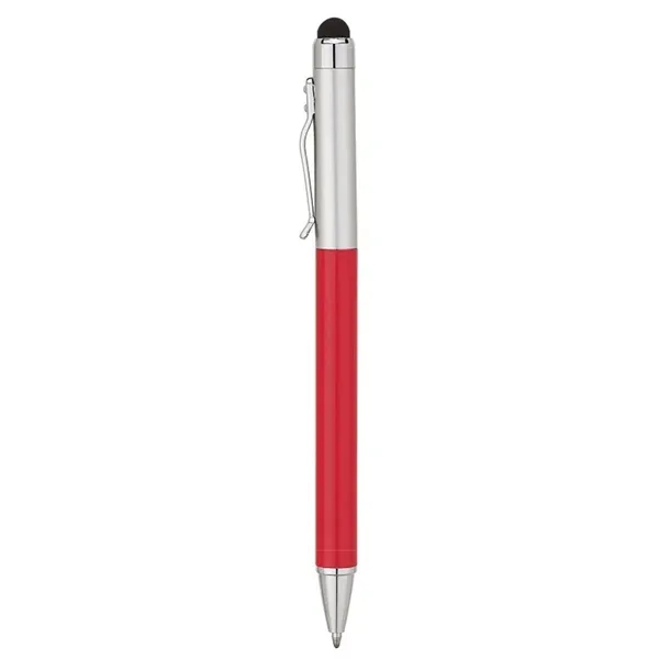Twist-action aluminum ballpoint pen with bright lacquered barrel, matte silver clip,... from ASI 67866 Logomark/Valumark / Valumark™