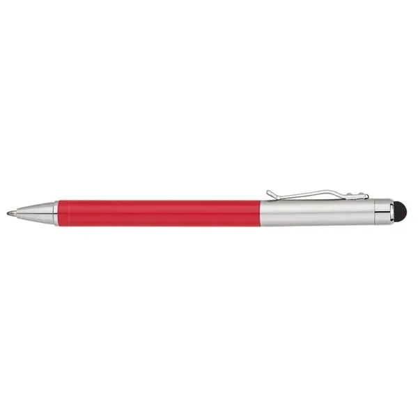 Twist-action aluminum ballpoint pen with bright lacquered barrel, matte silver clip,... from ASI 67866 Logomark/Valumark / Valumark™