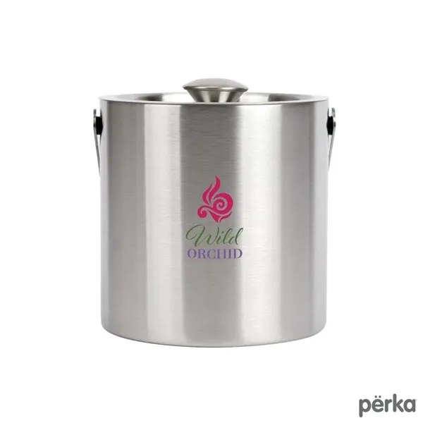 Perka® Quinton 1.3L Double Wall, Stainless Steel Ice Bucket... from ASI 67866 Logomark/Valumark