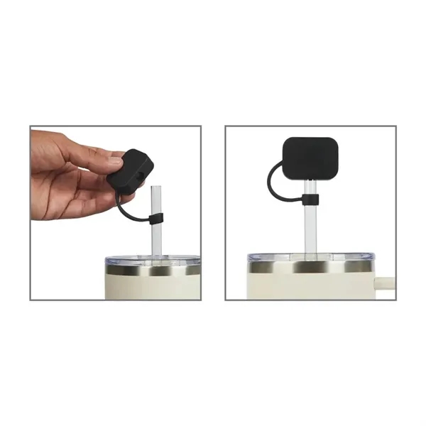 Morey Silicone Straw Topper... from ASI 67866 Logomark/Valumark