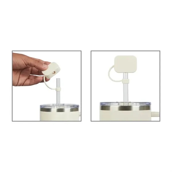 Morey Silicone Straw Topper... from ASI 67866 Logomark/Valumark