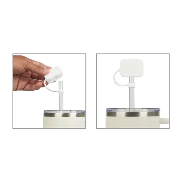 Morey Silicone Straw Topper... from ASI 67866 Logomark/Valumark