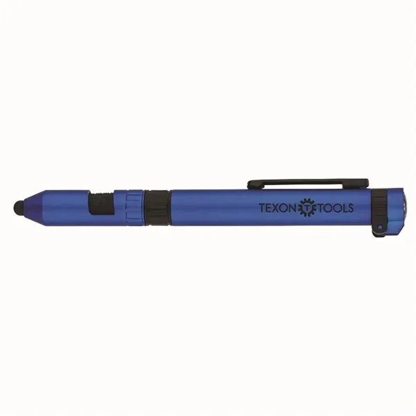 7-in-1 utility pen with compass, LED light, ballpoint pen, capacitive stylus,... from ASI 67866 Logomark/Valumark / Valumark™