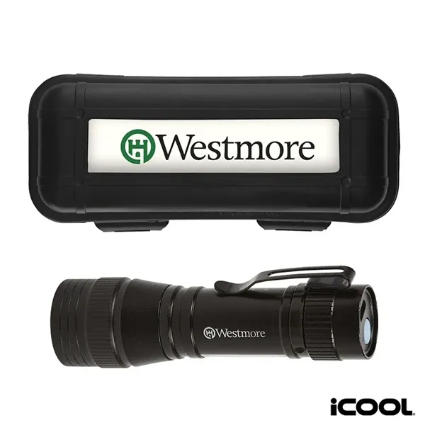 iCOOL® Woodland Mini Rechargeable Tactical Flashlight... from ASI 67866 Logomark/Valumark