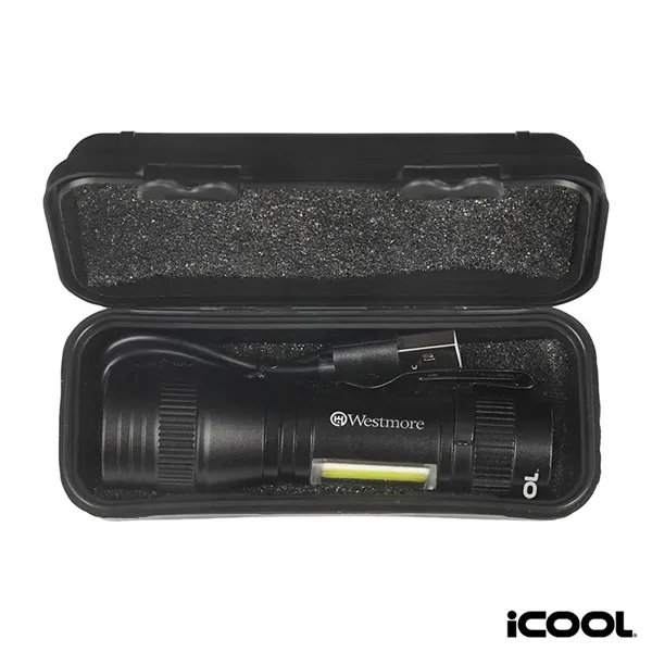 iCOOL® Woodland Mini Rechargeable Tactical Flashlight... from ASI 67866 Logomark/Valumark