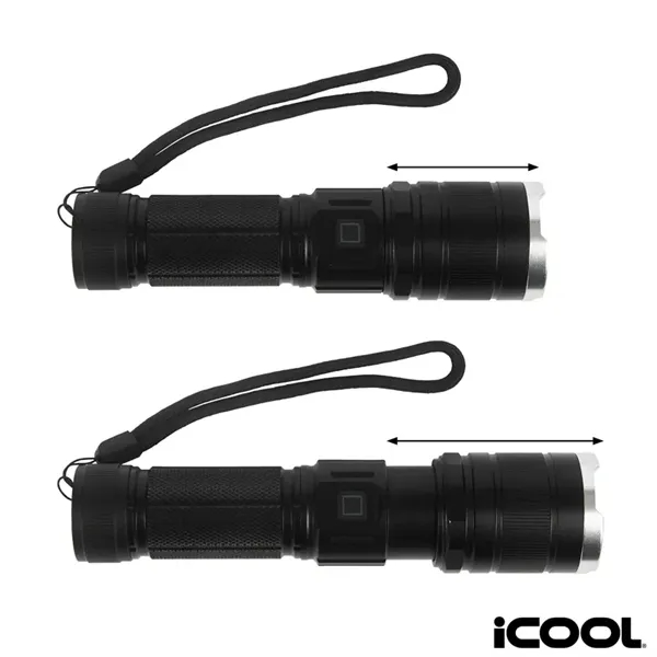 iCOOL® Telluride Rechargeable 480-Lumen Aluminum Tactical...... from ASI 67866 Logomark/Valumark
