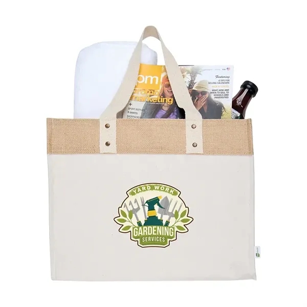 Sophia Canvas Tote With Jute Trim... from ASI 67866 Logomark/Valumark