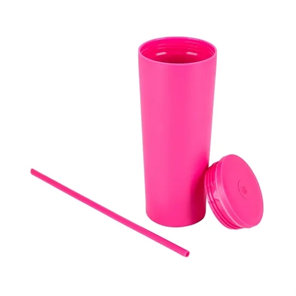 Bayard 24 oz. Double Wall Steel/PP Liner Straw Tumbler... from ASI 67866 Logomark/Valumark