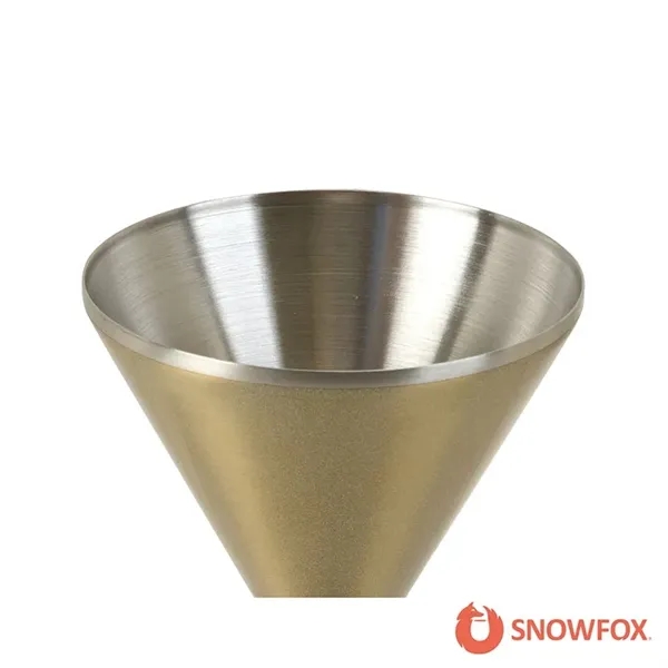 Snowfox® 8 oz. Double Wall Steel Stemmed Martini Glass... from ASI 67866 Logomark/Valumark
