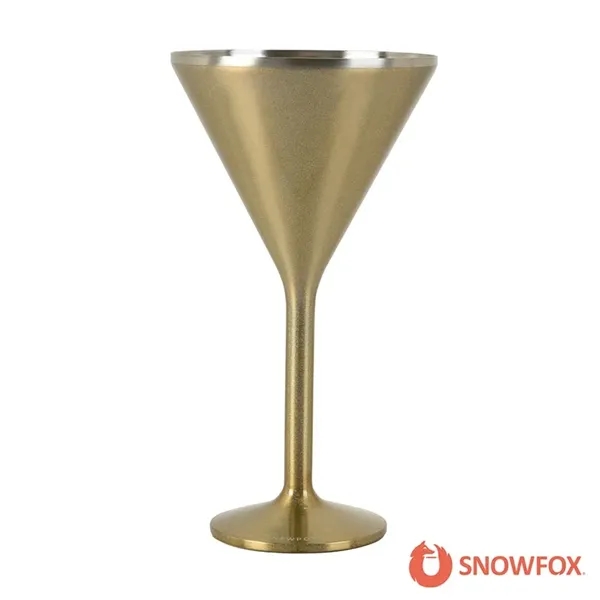 Snowfox® 8 oz. Double Wall Steel Stemmed Martini Glass... from ASI 67866 Logomark/Valumark