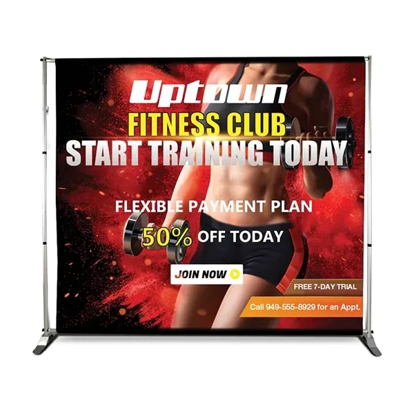 DisplaySplash Fabric Backdrop - 93.6" W x 84" H... from ASI 67866 Logomark/Valumark