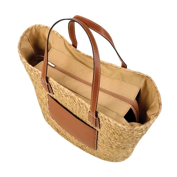 Akena Natural Hyacinth Grass Tote... from ASI 67866 Logomark/Valumark