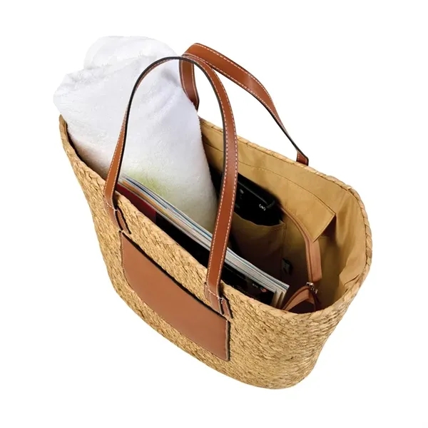 Akena Natural Hyacinth Grass Tote... from ASI 67866 Logomark/Valumark